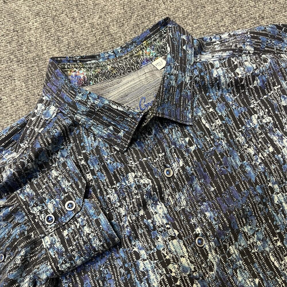 Robert Graham Button Up Shirt Mens 2XLT Long Sleeve Flip Cuff Tall Geometric